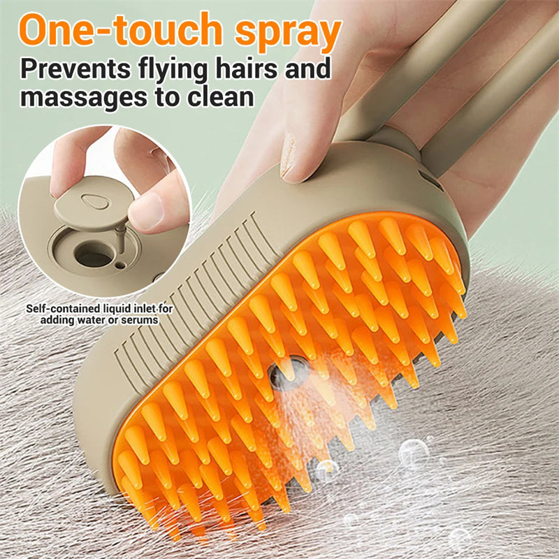 Steam Brush  3 In 1 Electric Spray Cat Hair Brushes For Massage Pet Grooming Comb Hair Removal Combs Pet Products