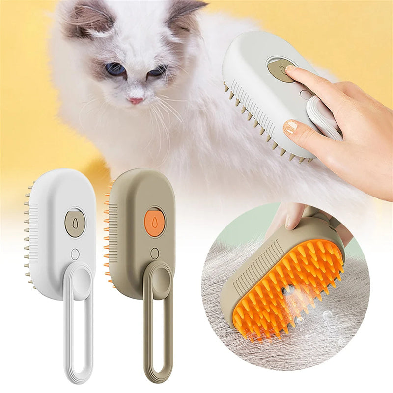 Steam Brush  3 In 1 Electric Spray Cat Hair Brushes For Massage Pet Grooming Comb Hair Removal Combs Pet Products