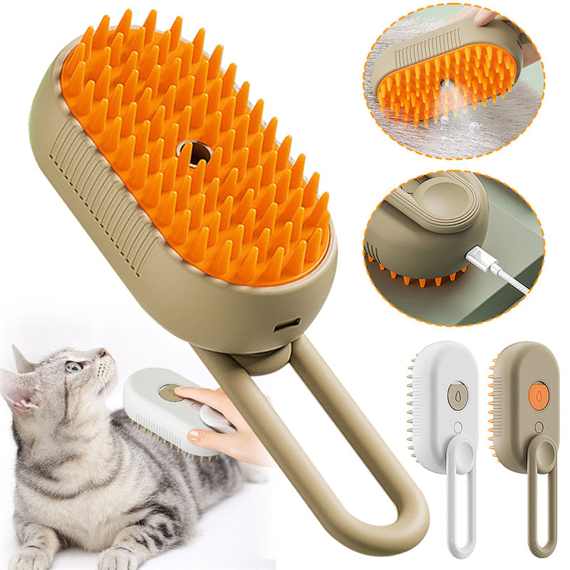 Steam Brush  3 In 1 Electric Spray Cat Hair Brushes For Massage Pet Grooming Comb Hair Removal Combs Pet Products