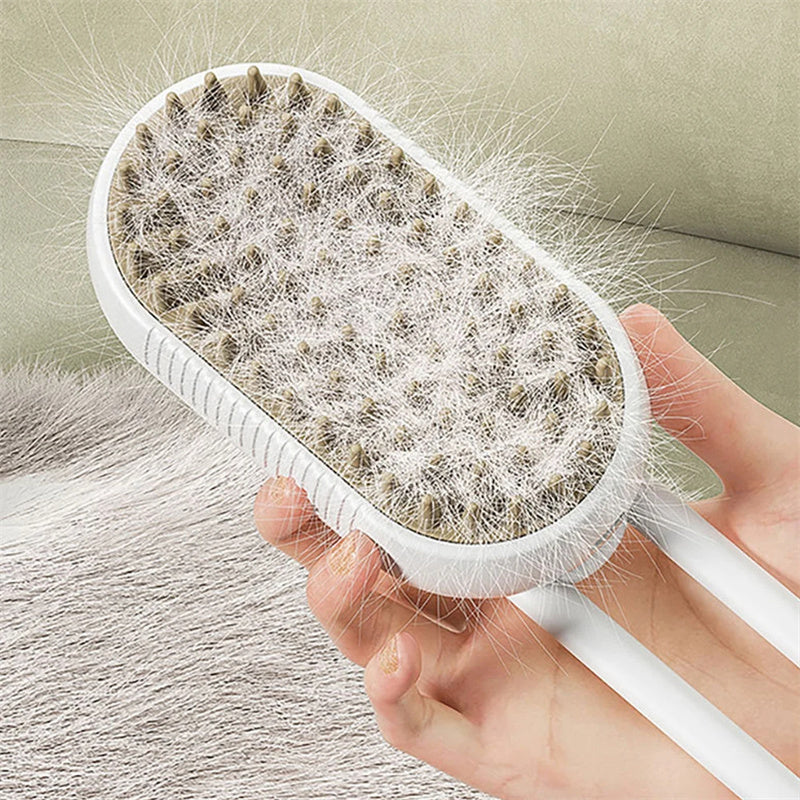 Steam Brush  3 In 1 Electric Spray Cat Hair Brushes For Massage Pet Grooming Comb Hair Removal Combs Pet Products
